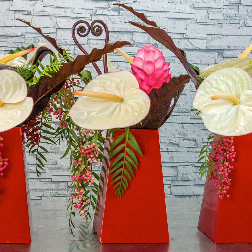 Cardinal Red FlowerBox Waterproof Paper Vase