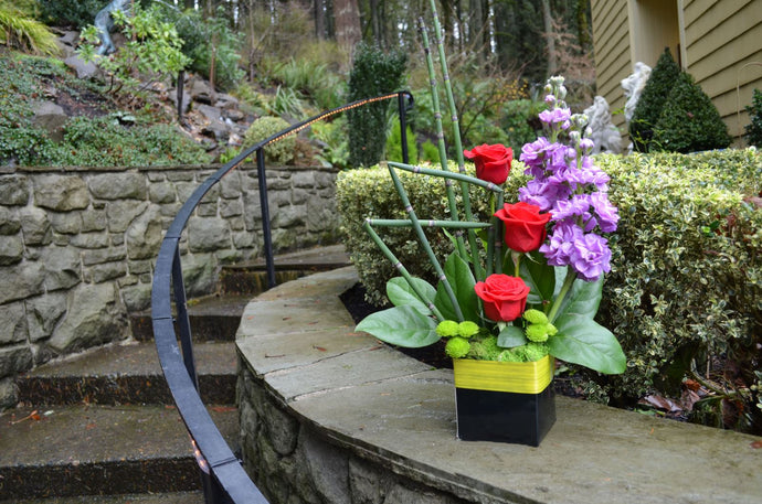 Black FlowerBox Cube Design