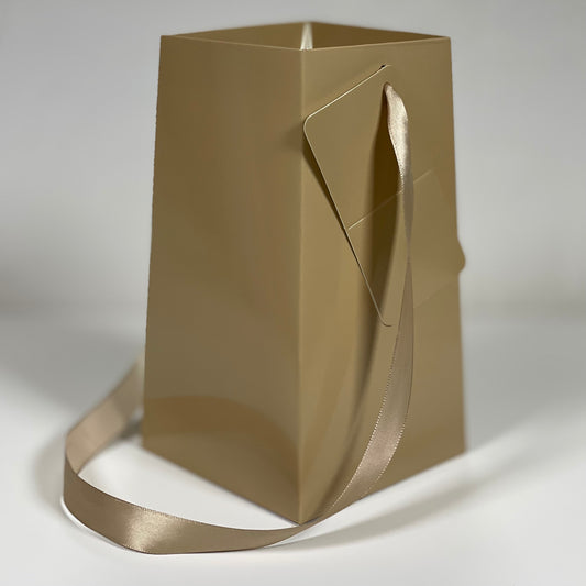 Warm Taupe FlowerBox Waterproof Paper Vase