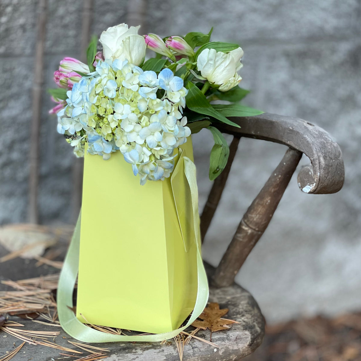 Moss Green FlowerBox Waterproof Paper Vase