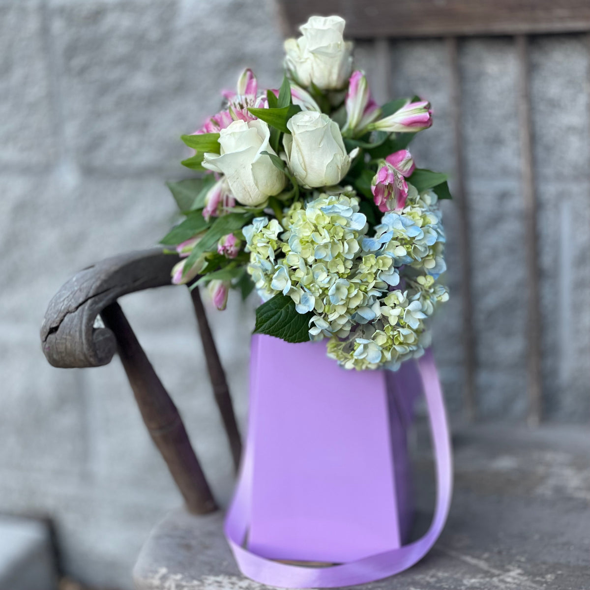 Lavender FlowerBox Waterproof Paper Vase